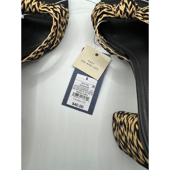 NWT Women's Aaliyah Raffia Strappy Knot Sandal Heels Universal Thread Mule 8 - Picture 7 of 11